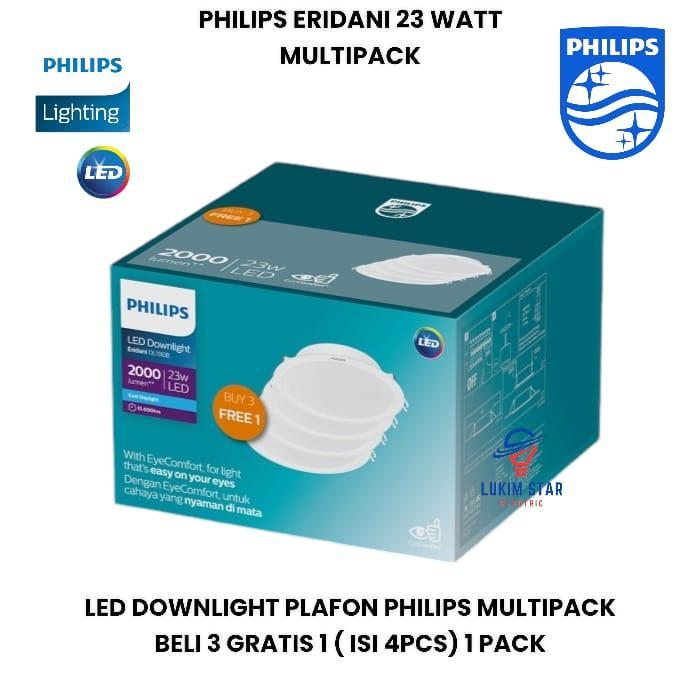 PHILIPS Lampu Downlight Multipack Eridani 23w DL190B Downlight 23 Watt 8 inch Philips 23W Putih D190
