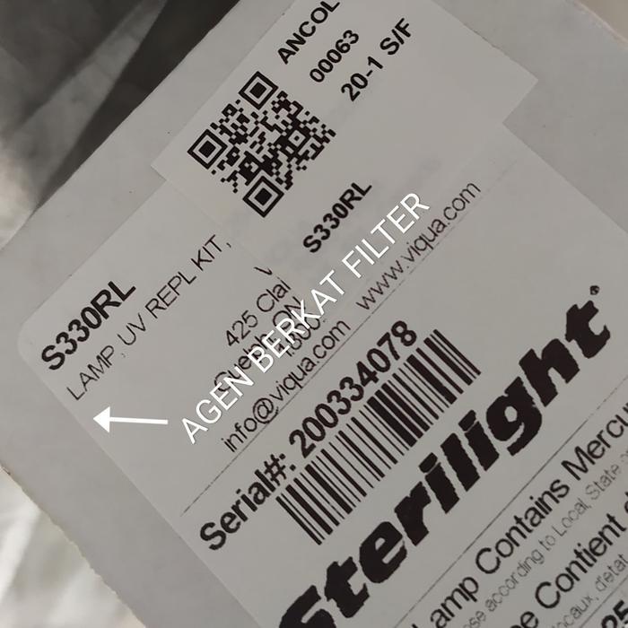 Lampu Bohlam Uv Viqua S330Rl S 330 Rl 3,5Gpm Untuk Unit S2Qpa Vt4 Ori
