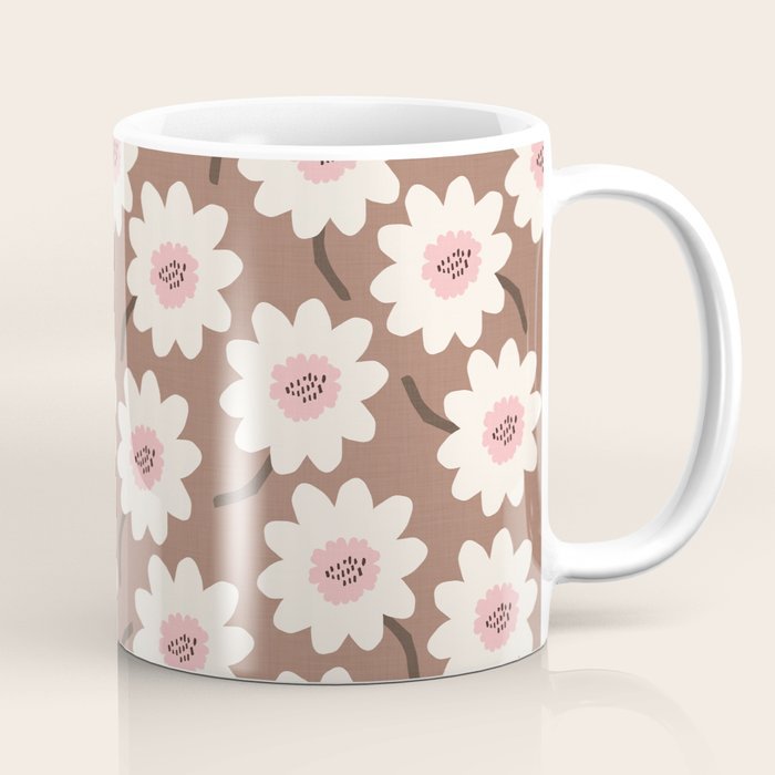 Mug Kopi Ladang Bunga - Merah Muda Mocha