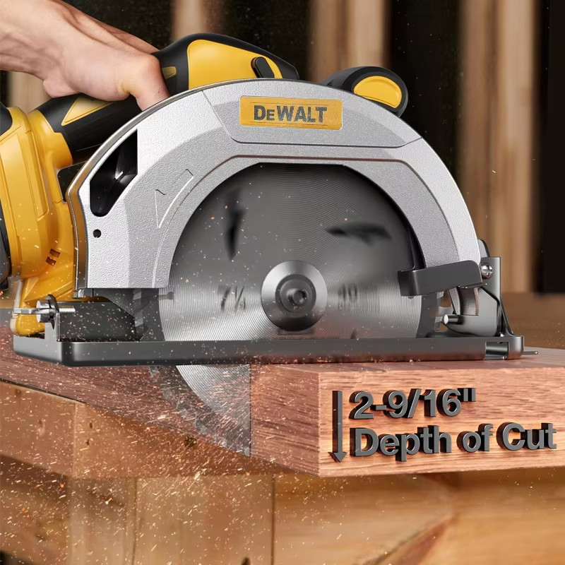 Dewalt 20V Battery 7-inch Cordless Circular Saw 5000rpm Brushless Woodworking Saw 45-degree Cutting