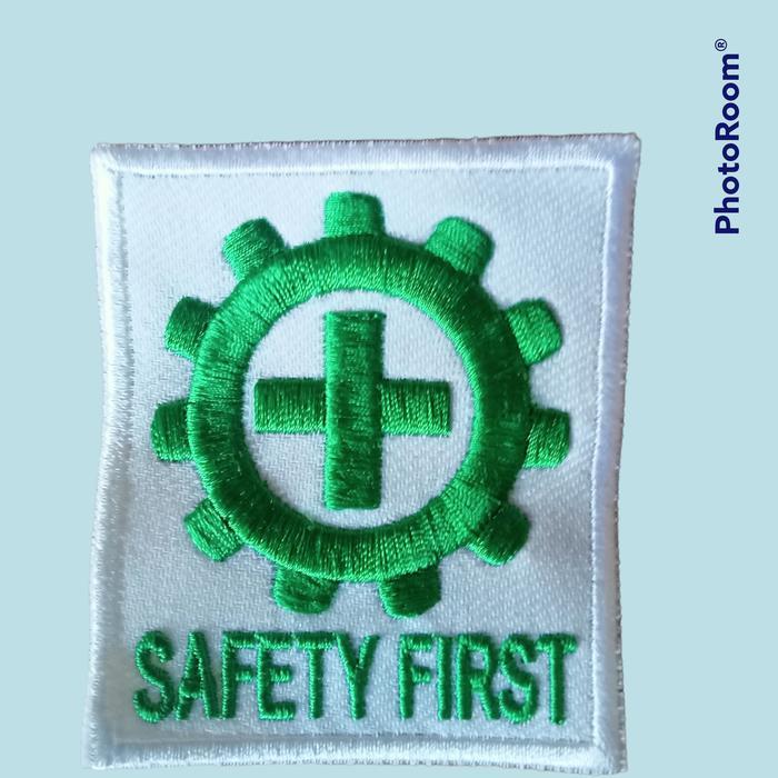 Livia logo safety first bordir k3 / Stiker K3 Baju Safety