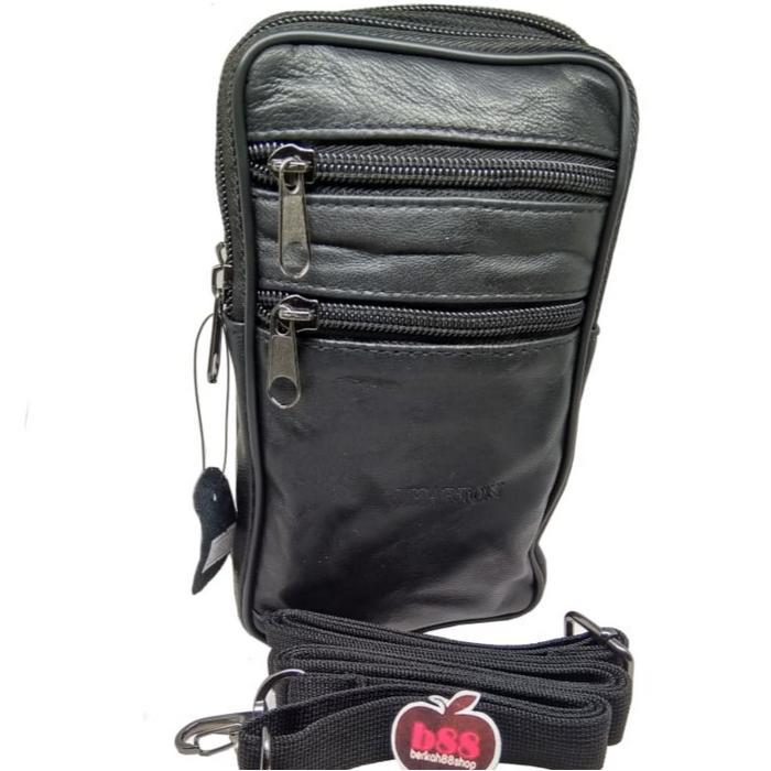 Tas Pinggang Pria Tas Sabuk Selempang / Tas Pinggang Hp Bahan Kulit Murah