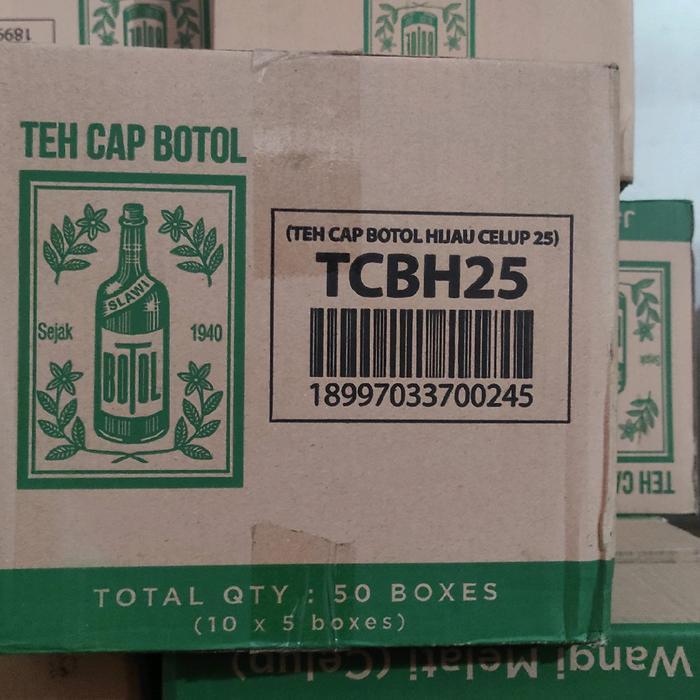 1 dus Teh Cap Botol Celup Kotak 25 isi 50 kotak Melati hijau