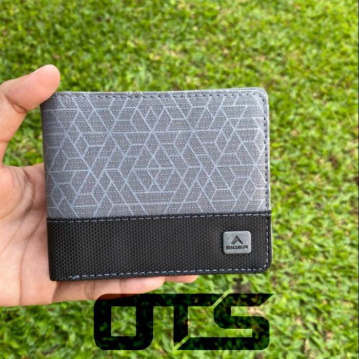 New Dompet Pria Eiger Geometrica Slim Wallet 910003162 Grey Original