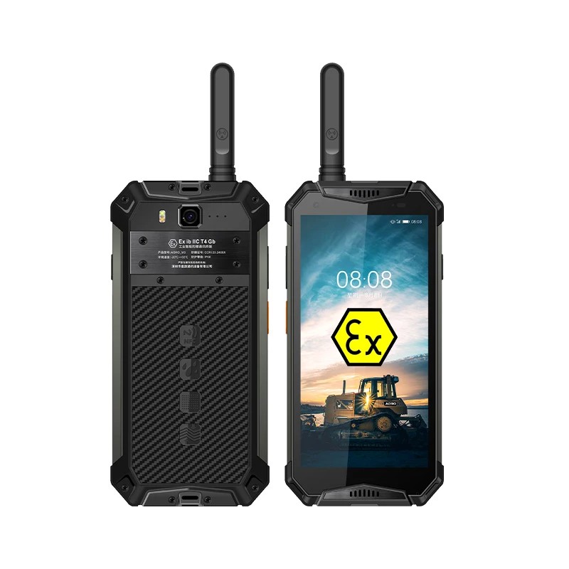 Atex IB Ex Walkie Talkie Phone Aoro M3 5.65 Inch 1080*3160 VHF & UHF 4W GSM Walkie Talkie Phone IP68