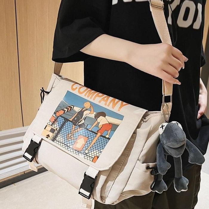 Tas Selempang Pria Tas Selempang Pria Keren - Tas Kurir Unisex Gaya Streetwear Kapasitas Besar