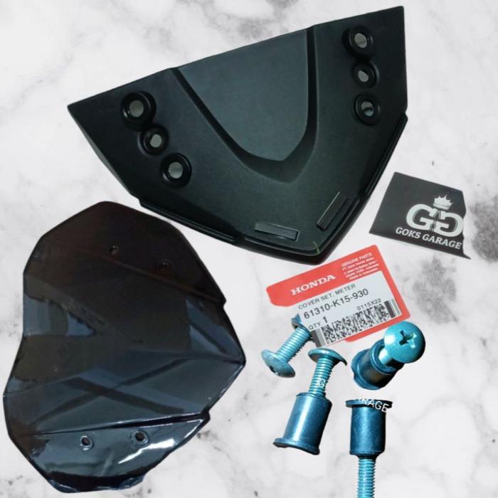 Dudukan Visor Cb150R Led Cover Set Meter - Topi - Visor New Cb 150 R Led Facelift Lubang Baut 6