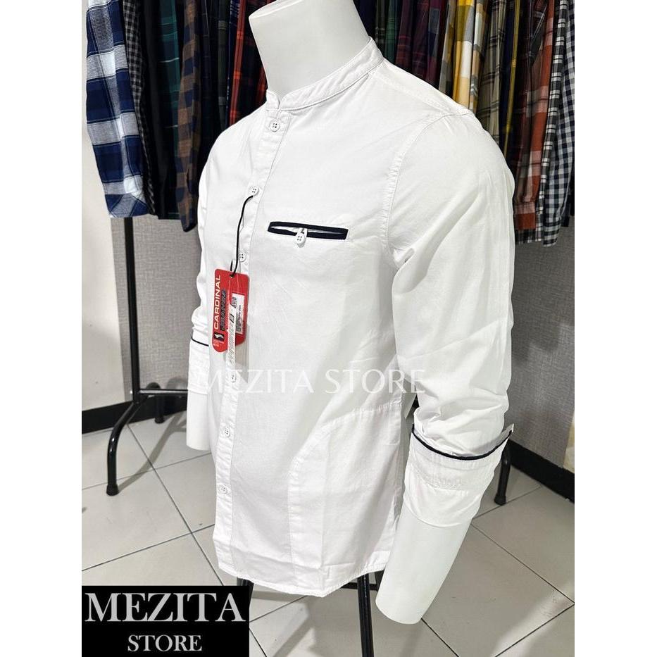 Kemeja Koko Slimfit Pria Cardinal J3046 Putih