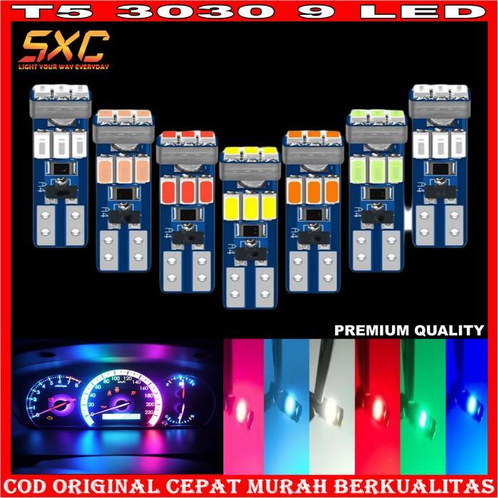 ORIGINAL LAMPU LED T5 SPEEDOMETER 6 LED DASBOARD LED CHIP 3030 MOTOR MOBIL SUPERBRIGHT