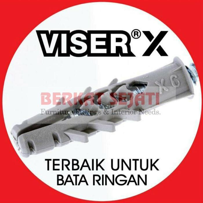 Viser X X6 X 6 S6 Fiser Hebel Habel Bata Tembok Dinding Beton (1 BOX 100 PCS) .