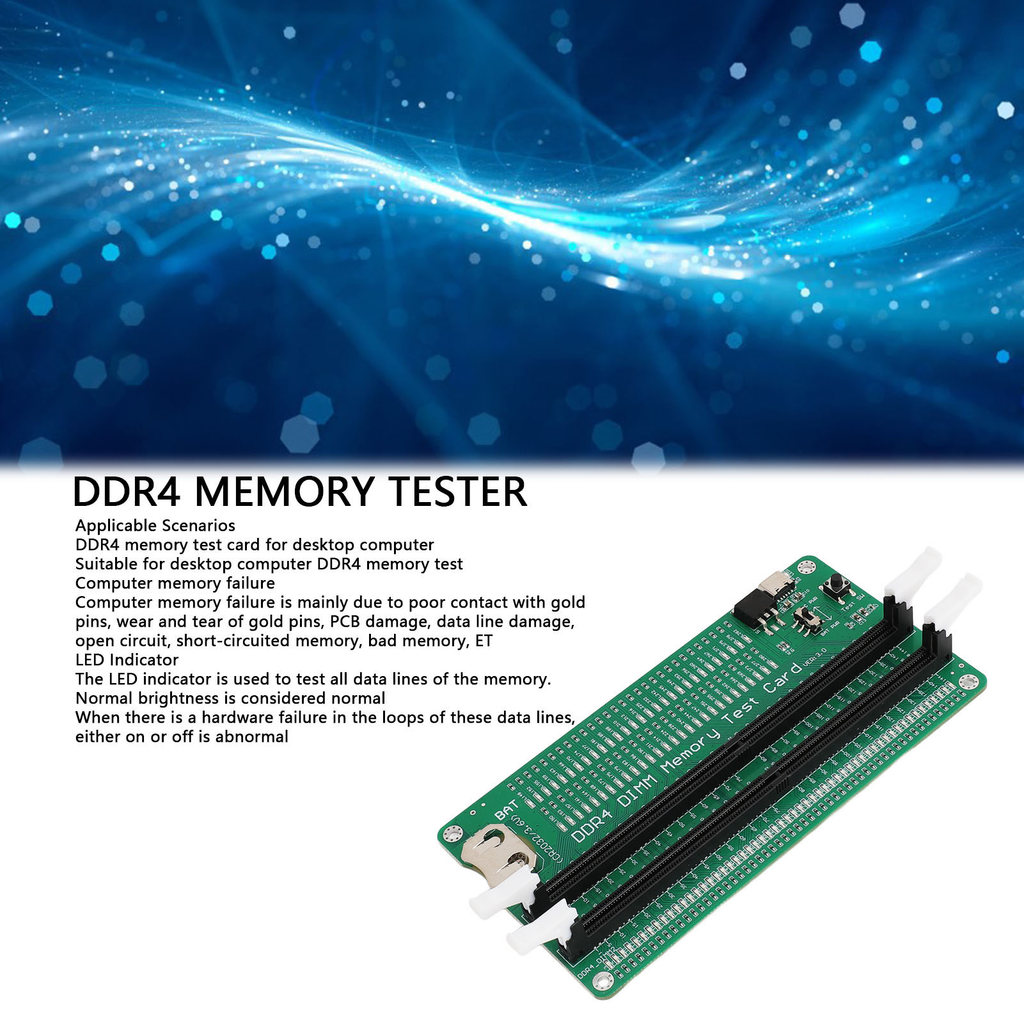 DDR4 Memory Tester DDR4 Memory Tester Desktop Computer DDR4 Test Card Slot Diagnostic Analyzer Test