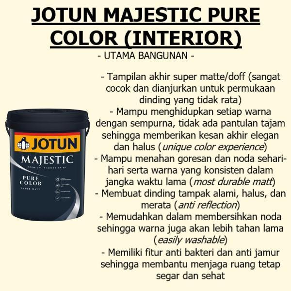 Cat Tembok Interior Jotun Majestic True Beauty Warna Putih (20 Liter)
