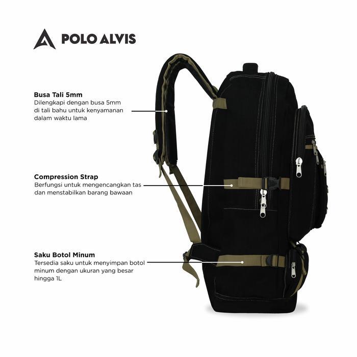 DISKON POLO ALVIS - SUMMIT ELGON TAS GUNUNG RANSEL BESAR MUAT BANYAK PAKAIAN COCOK UNTUK TRAVEL