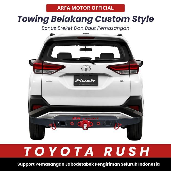 Towing Belakang Mobil Rush GR Sport Model Custom Pelindung Bumper Mobil Rear Bumper Guard Car