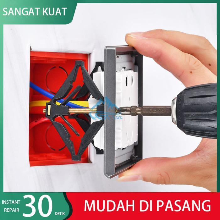 2PCS 86mm Per Dinding Tanpa Inbow Kotak Perbaikan Sekrup Steker Switch Soket Kotak Pengganti Tempel