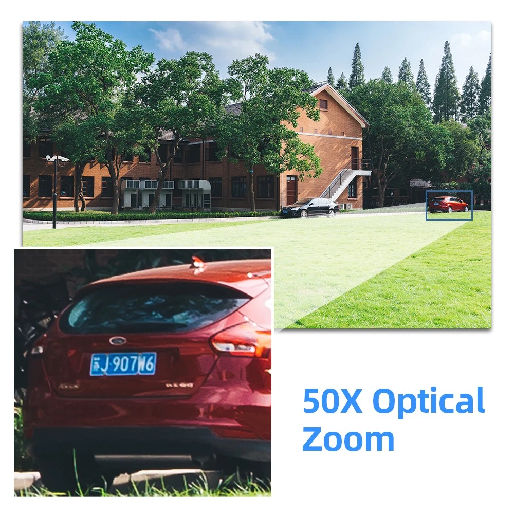 ICSEE 30X 50x Zoom 5MP WiFi PTZ Security Camera Outdoor Humam Detection Wireless CCTV Video