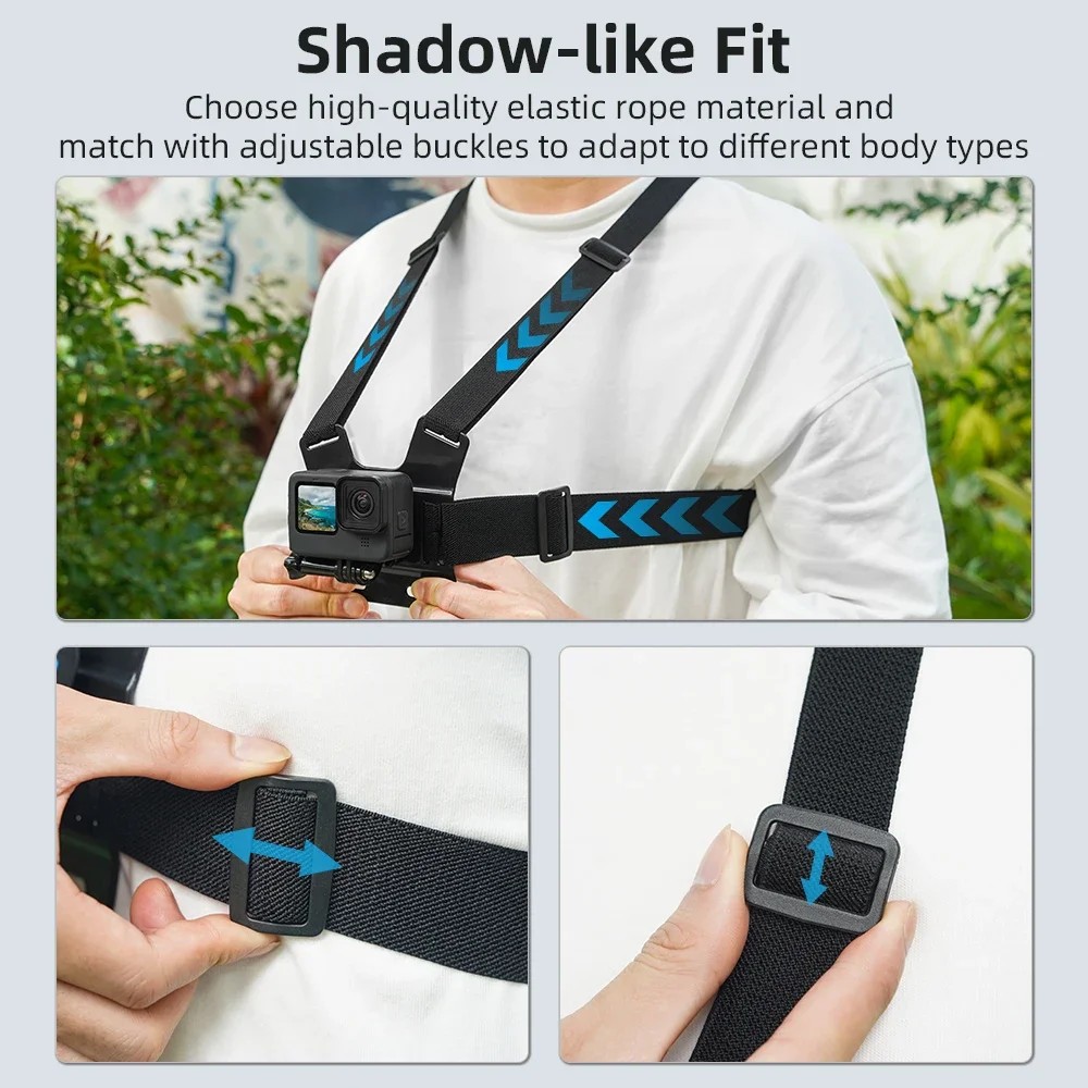 Chest Strap For DJI Osmo Action 6/5 Pro/4/GoPro/Insta360 Ace 2,Riding/Hiking Shooting Adjustable