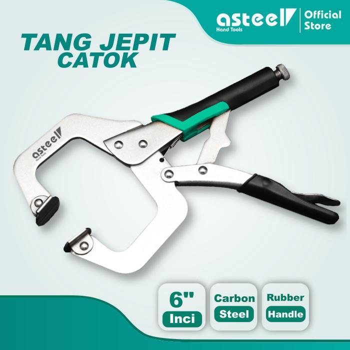 Asteel Tang Jepit Catok Kunci Mini Locking Plier C Clamp Swivel Lock Tang Jepit Catok - Tang Catok -