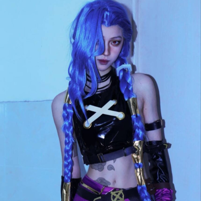 JINX COSTUME LEAGUE OF LEGENDS GAME COS BATTLE OF THE TWIN CITIES RUNAWAY LORI JINX COSPLAY COMIC