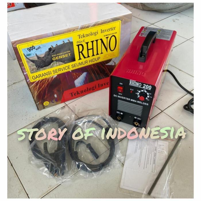 Mesin Las Listrik MMA 200 A 900 Watt Travo Trafo Las Inverter Rhino