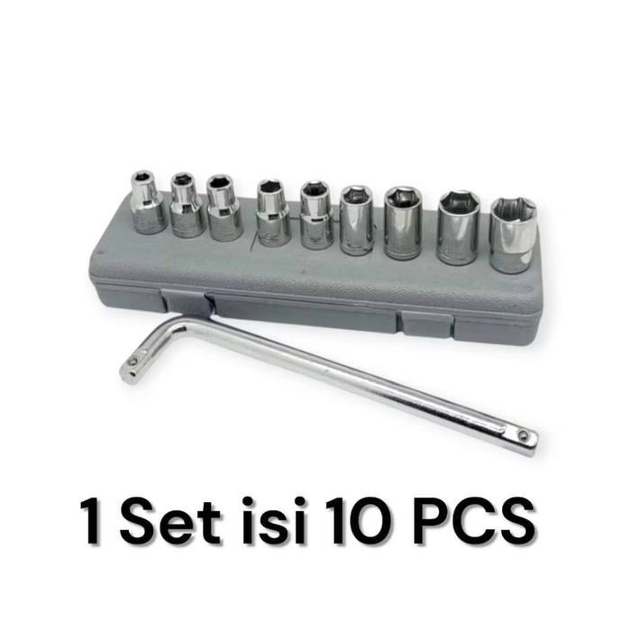 Promo Kunci Socket Wrench-Kunci Socket 10 Pcs Dan 27 Pcs Mata Kunci Socket Set 10 Pcs Terjamin