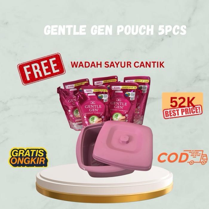 GENTLE GEN 64pcs Renceng Hemat Free Wadah Sayur + Box Makan + Piring Cantik 4pcs Best Price