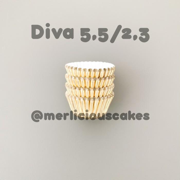 Diva Nastar Cases Gold 55/23 Paper Cup 100 Pcs