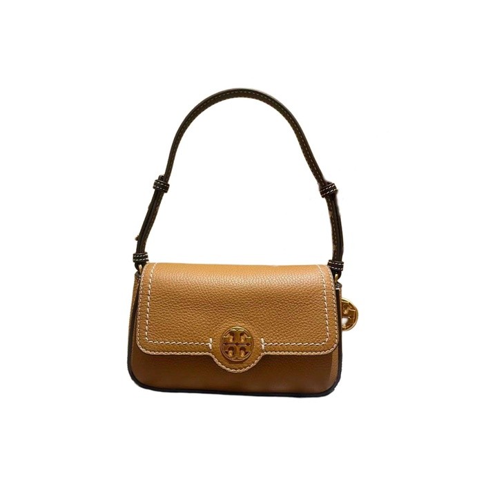 TORY BURCH Miller Litchi Grain Leather Messenger Bag Handbags Shoulder Bags Women's Brown 144020-202