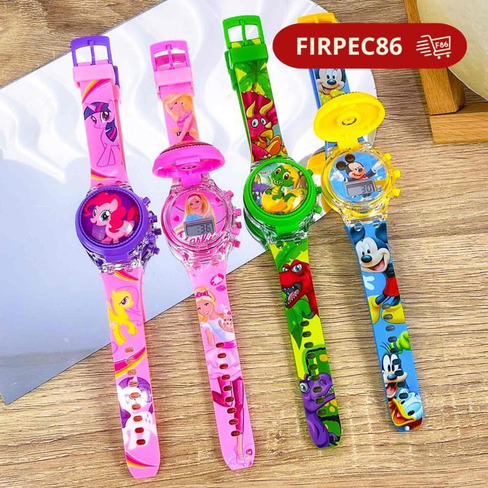 Premium Free Box-Jam Tangan Anak Digital Spinner Lampu Musik Bisa Glow In The Dark - Karakter