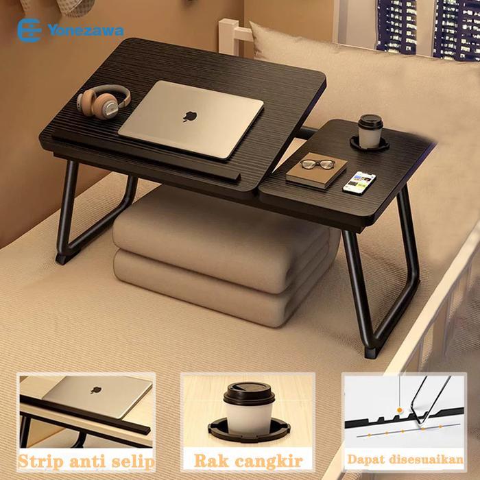 COD Meja Lipat di Kasur Minimalis untuk Mahasiswa, Meja Belajar & Komputer dengan Desain Praktis dan