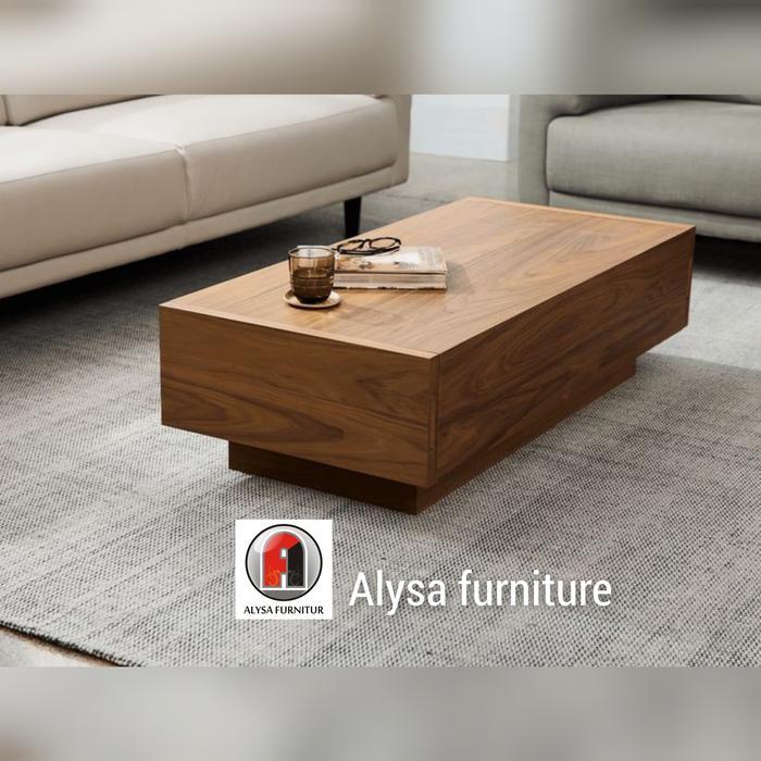 meja tamu jati, meja kopi jati minimalis modern, meja tamu minimalis