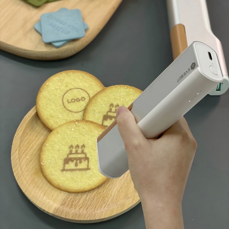 EVEBOT Food Grade Inkjet Printer Print Size 26*1000 MM With Steel Ruler Handheld HD Printing Pattern