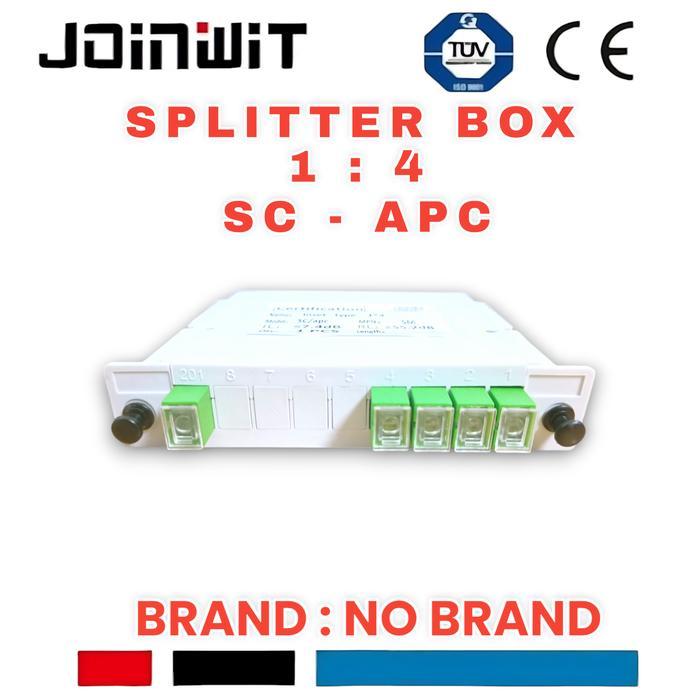 PLC SPLITTER 1:4 BOX SC APC pasif 1x4 sc apc kotak fiber optic fo