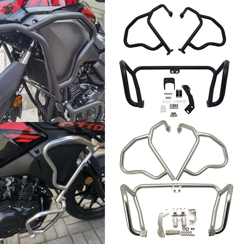Motorcycle Upper&Lower Engine Guard Highway Freeway Crash Bar Fuel Tank Protector For Suzuki V-Storm