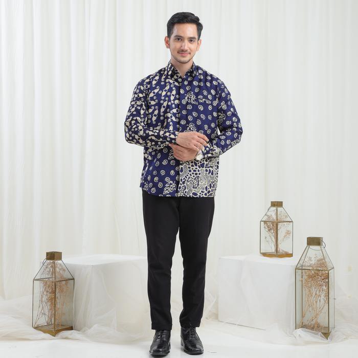 Hilwa - Kemeja Batik Pria Viscose Slimfit Outfit Kondangan Couple Hot-Sr0126C