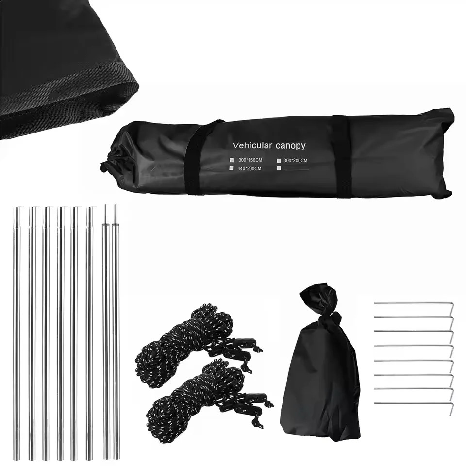 New Mat Car Side Awning Rooftop Tent Waterproof Side Tent Outdoor Camping Anti-UV Shelter Shade Suv
