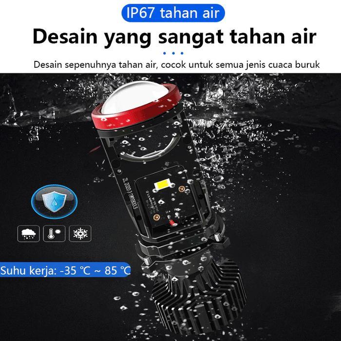 MINI PROJIE Y7D LAMPU LED MOBIL DAN MOTOR H4 /BILED/ MINI PJECTOR PROJIE Y7D SUPER BRIGHT 50 WATT