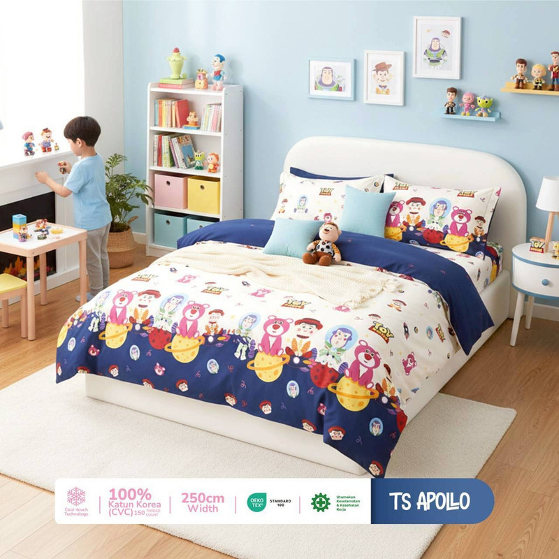 Sprei Set Premium Katun STAR Motif Toy Story Apollo