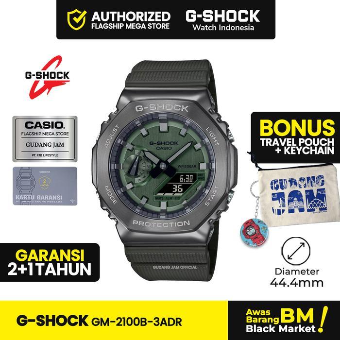 DISKON GM-2100B-3ADR Jam Tangan Pria Cowok Analog Digital Anti Watches GShock GM-2100B GM-2100
