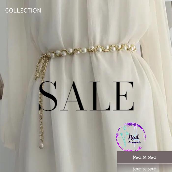 ASLI sabuk dress wanita ikat pinggang tali dress fashion wanita ikat pinggang mutiara korean style