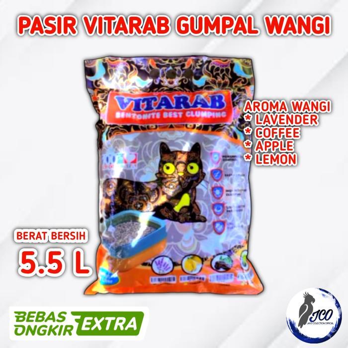Pasir Kucing Gumpal Wangi Vitarab 5.5L Pasir Gumpal Wangi Cat Litter