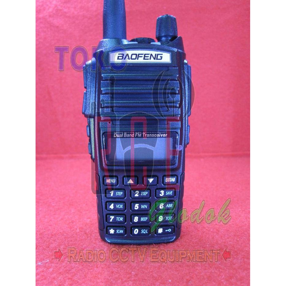 HT BAOFENG BF-UV82 BFUV82 UV82 5Watt 5W DUAL BAND 2PTT UHF VHF GARANSI RESMI