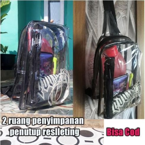 Sale [Tas Konser]Tas Dada Selempang Bening Transparan Waistbag Pria Wanita