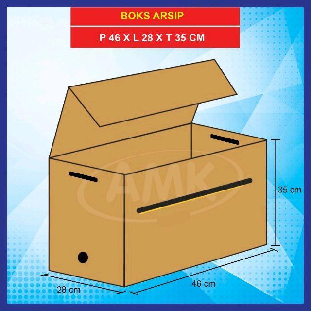 Kardus Arsip / Box File / Boks Arsip BPJS (Ukuran 46 x 28 x 35) cm