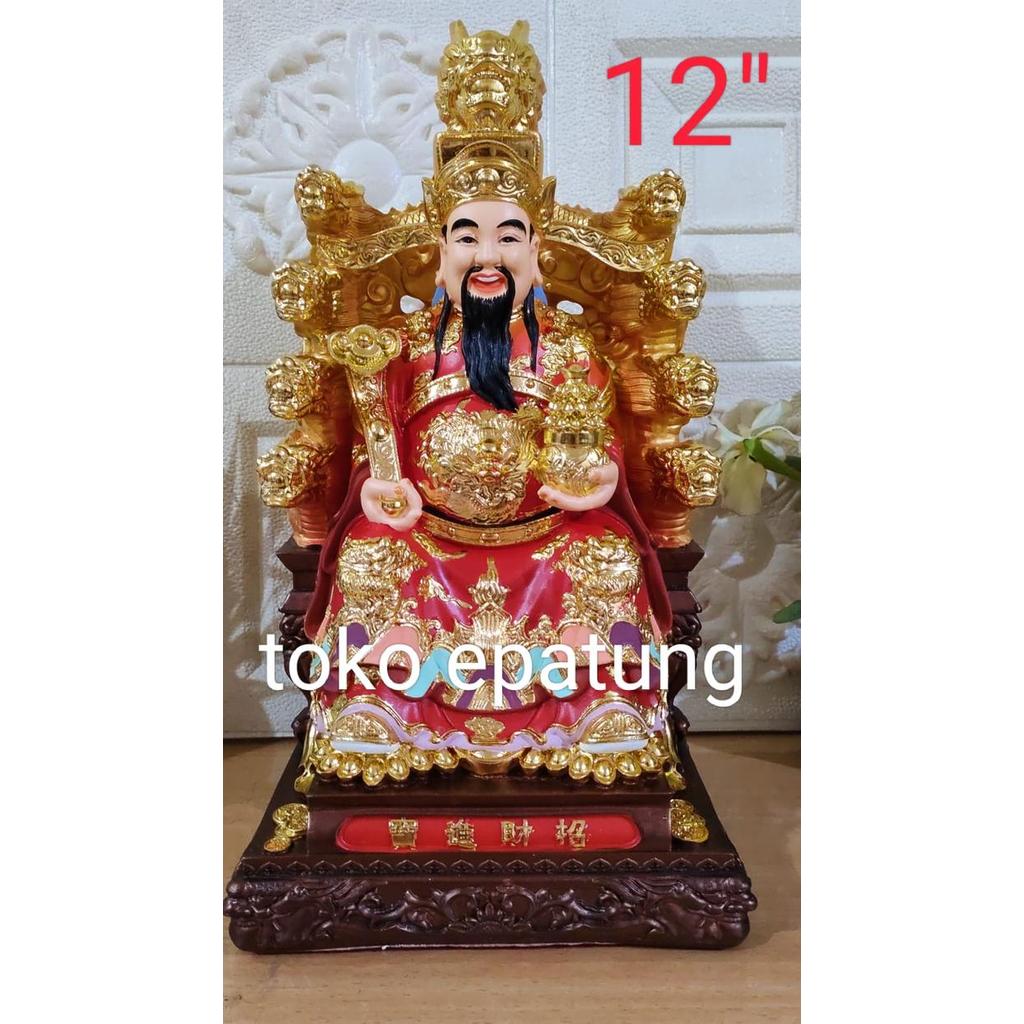 patung dewa rezeki / cai sen fiber - 12 inch - 9 - Naga