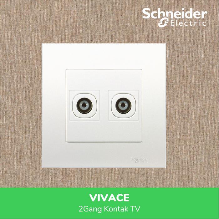 Schneider Stop Kontak Tv Socket 2 Gang Viv - Kb32Tv