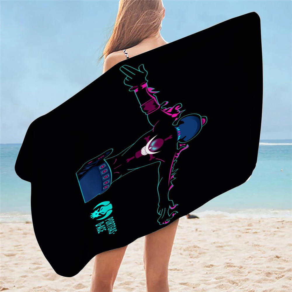 Ace One Piece Line Art Beach Towel Quick-drying Towel Cloth Seaside Cushion Bath Towel Fleece bathro