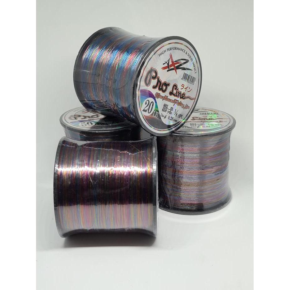 Axz Proline Senar Pancing Super Kuat 1/8 Spool Mambo Multicolor 6 Lb - 80 Lb Monofilament Fishing