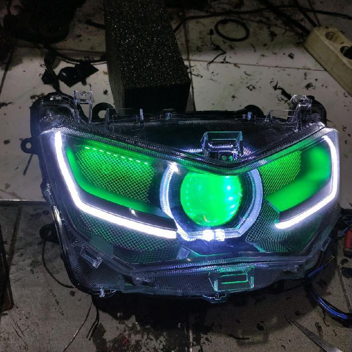 Biled Nmax New Fullset Mika reflektor Motorcycle - AES TURBO SE Gen3  2,5inch