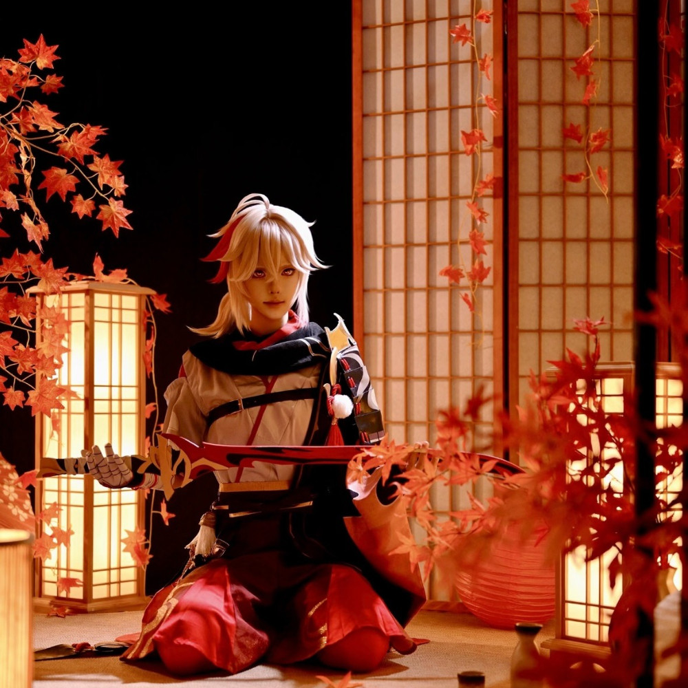  GENSHIN IMPACT KAEDEHARA KAZUHA COSPLAY COSTUME ANIME KAZUHA UNIFORM CHINESE STYLE